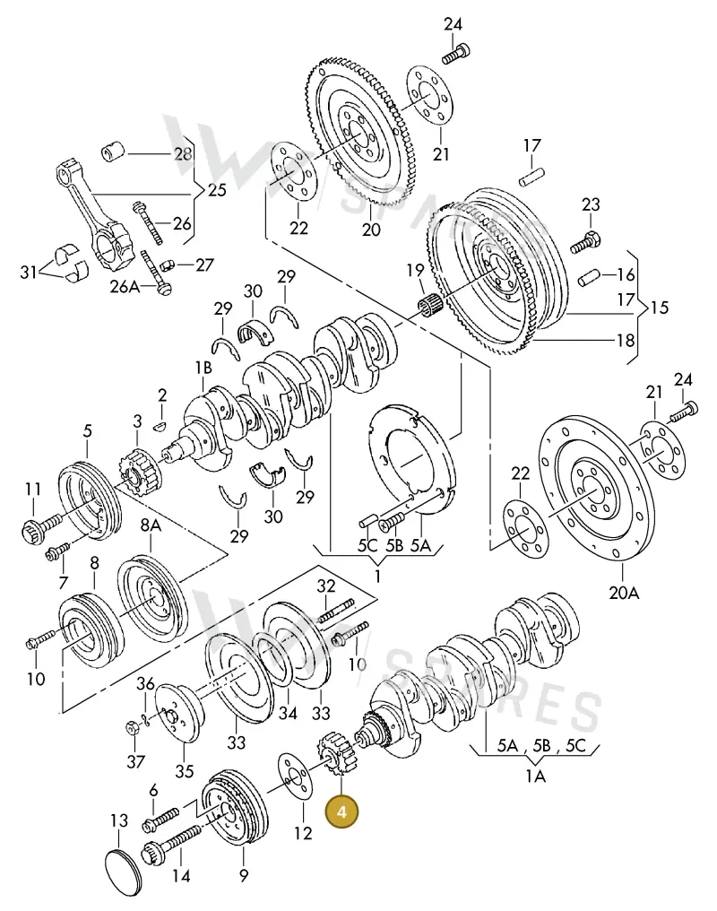 028105263E — SEAT TOLEDO        SEAT MOD.97>99 (1996-1999) diagram 123105150, position 4