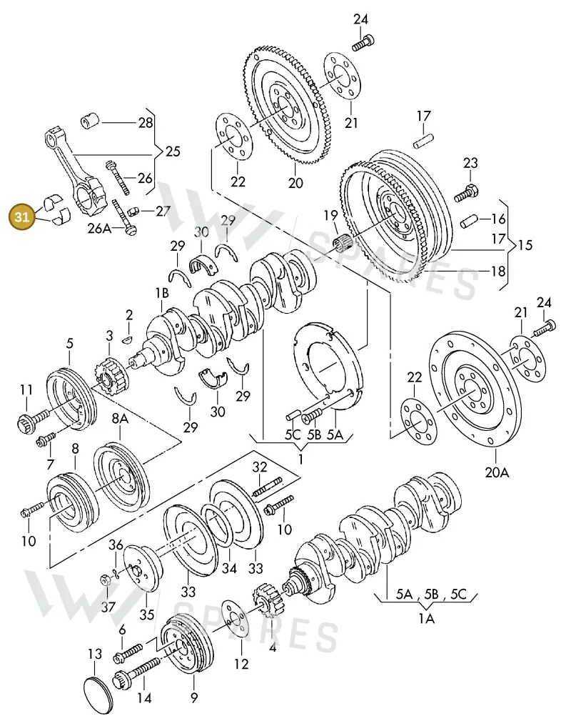 028105719A — SEAT ALHAMBRA (1996-2000) diagram 123105150, position 31