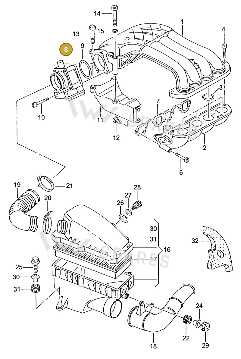 028128063E — SEAT CORDOBA/VARIO (1999-2002) diagram 238129260, position 8