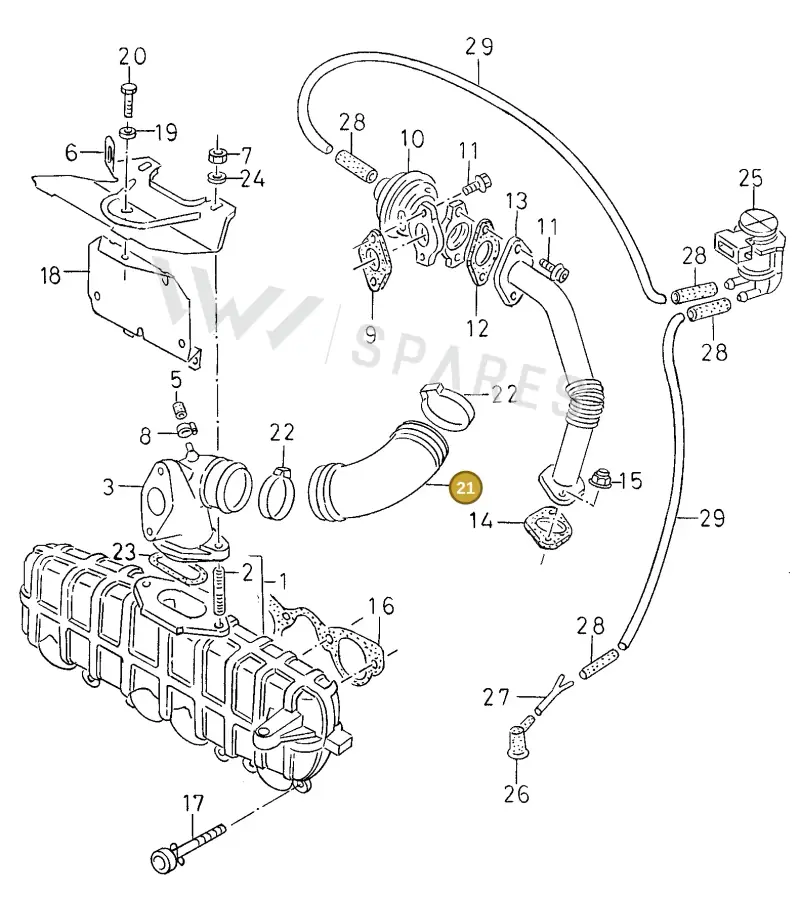 028129628 — SEAT TOLEDO            SEAT (1991-1996) diagram 130133850, position 21