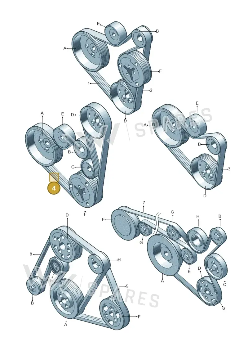 028145271L — SEAT 6K0 platform diagram 194903950, position 4