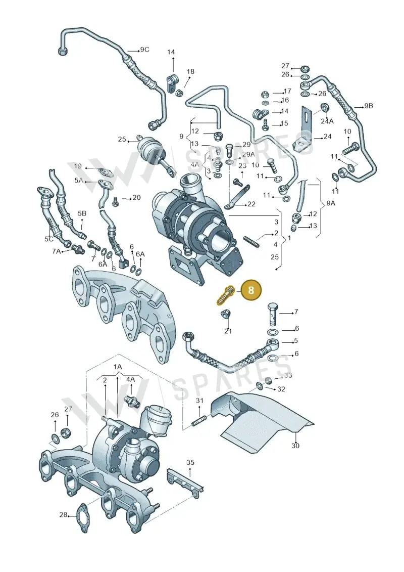 028145800 — SEAT TOLEDO/LEON/LEON-4 (2001-2006) diagram 194145550, position 8