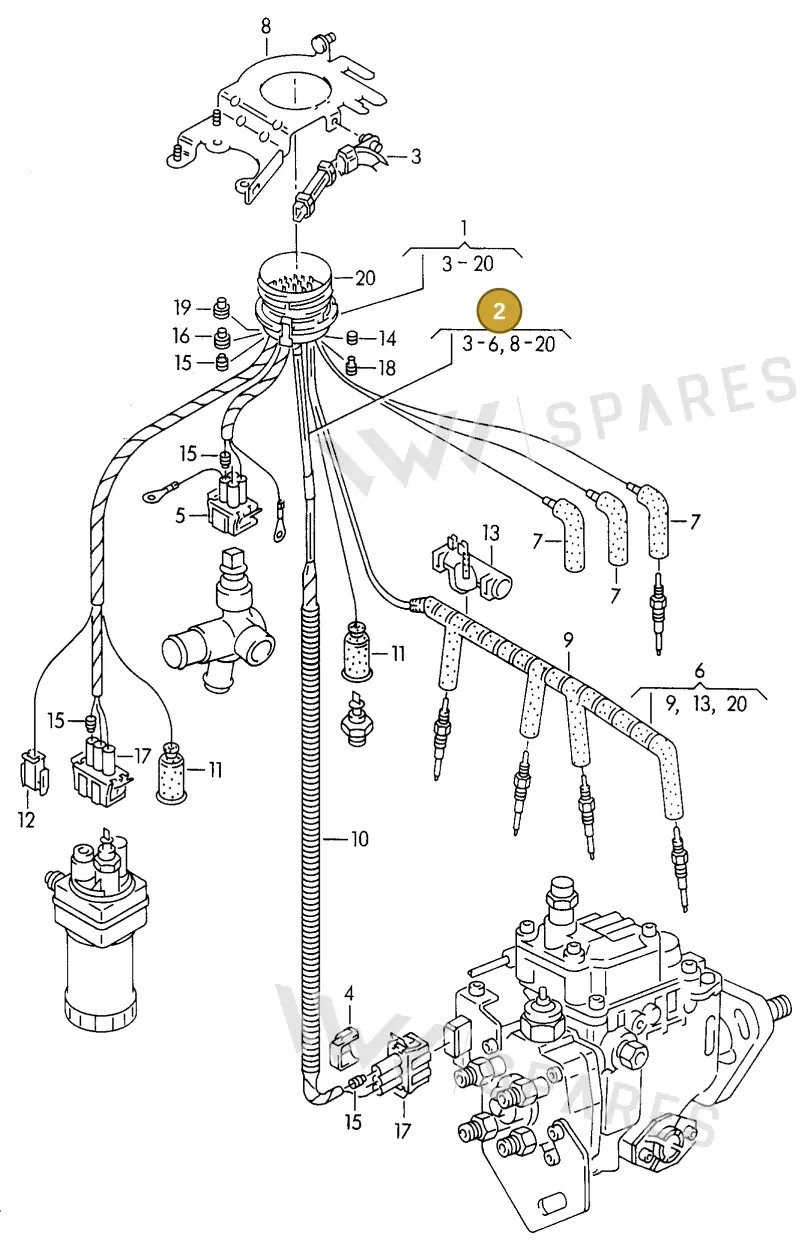 028971595AA — SEAT TOLEDO        SEAT MOD.97>99 (1996-1999) diagram 148971110, position 2