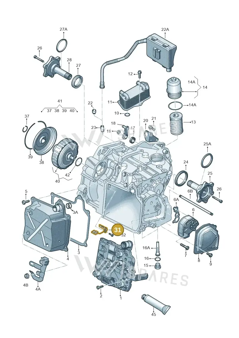 02E927321B — SEAT Altea XL Reference (2013-2013) diagram 712321650, position 31