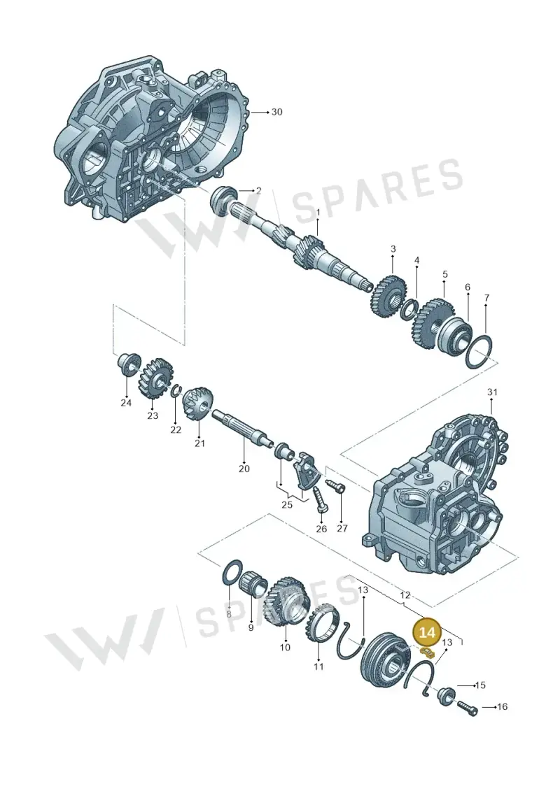 02J311313A — SEAT Toledo Reference (2015-2019) diagram 201311390, position 14