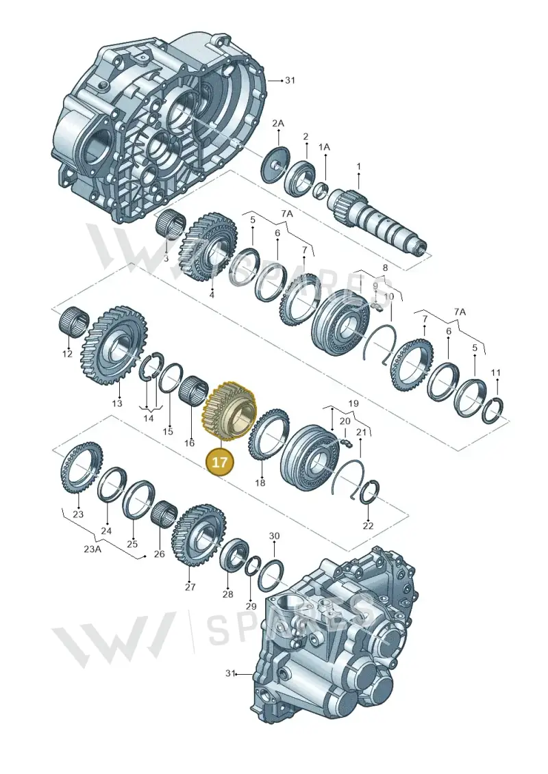 02M311145AA — SEAT Leon Stylance (2010-2012) diagram 649311430, position 17