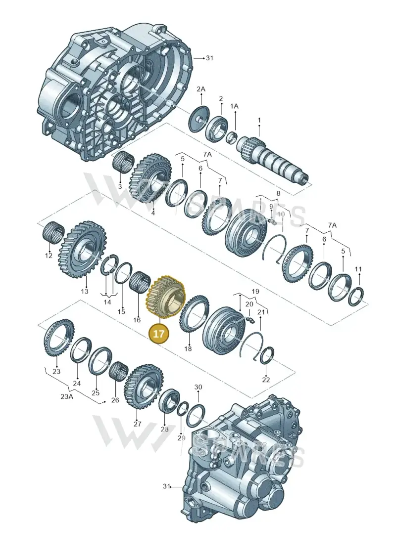 02M311145P — SEAT Leon Stylance (2010-2012) diagram 649311430, position 17