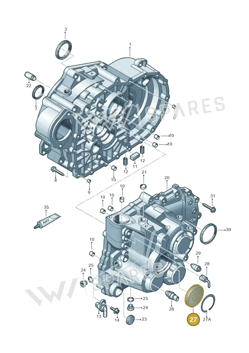 02Q301211A — SEAT Altea XL Reference (2010-2013) diagram 746301340, position 27