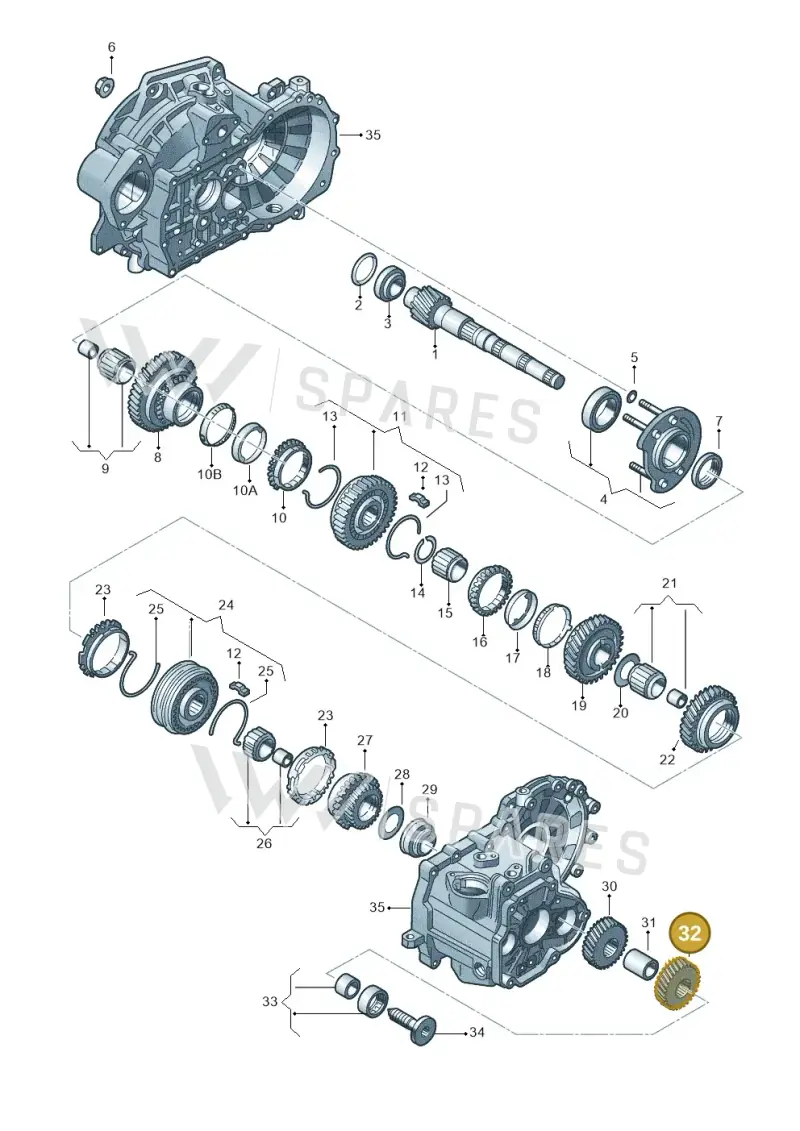 02S311166AG — SEAT Altea XL Reference (2010-2013) diagram 409311400, position 32