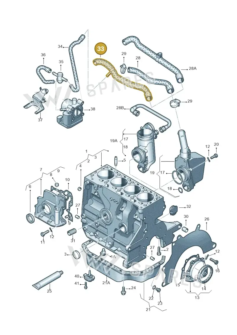 030103474Q — SEAT CORDOBA/VARIO (1999-2002) diagram 166103000, position 33