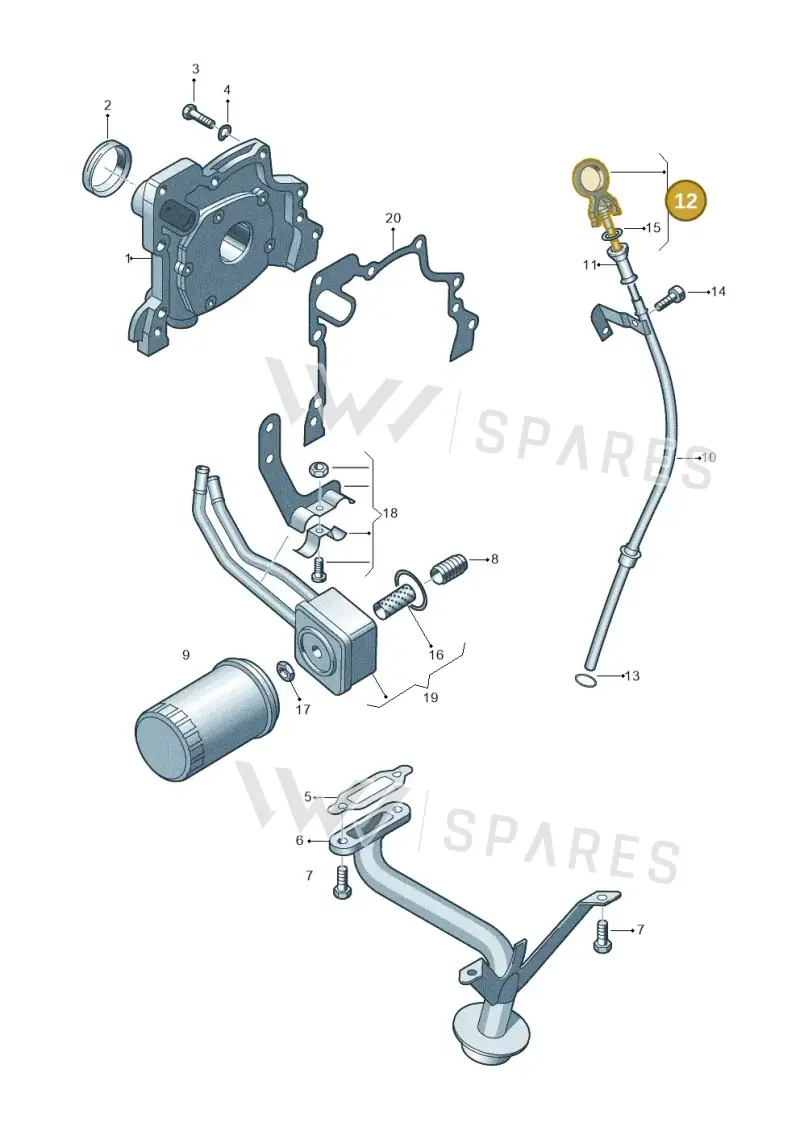 030115611R — SEAT Ibiza Reference (2012-2012) diagram 194115050, position 12