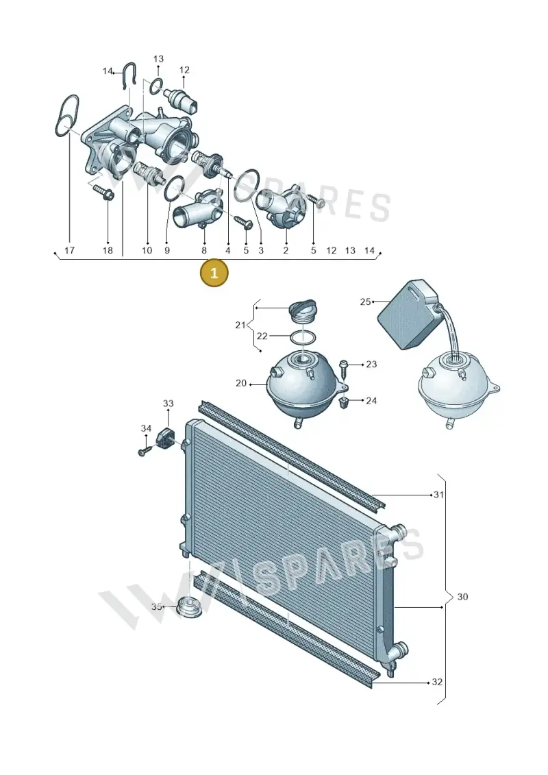 032121111BM — SEAT Altea XL Reference (2013-2013) diagram 409121700, position 1