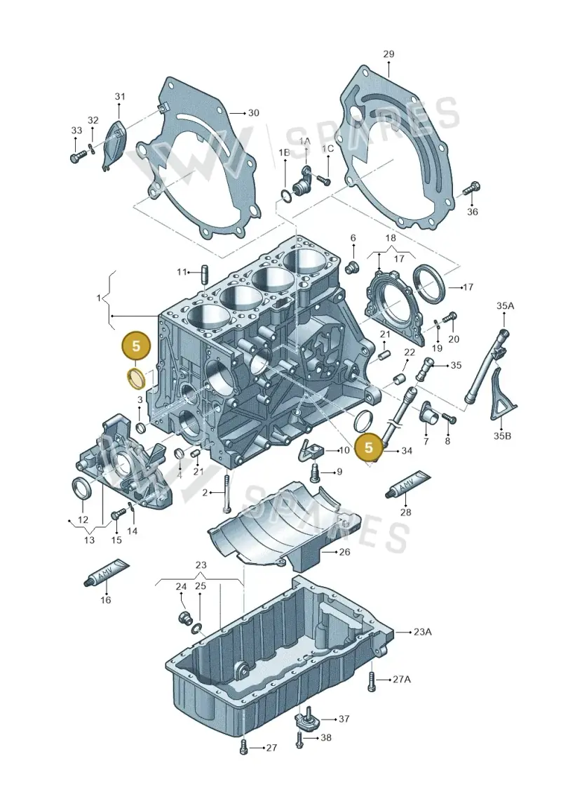 036103113 — SEAT Altea XL Reference (2013-2013) diagram 194103050, position 5
