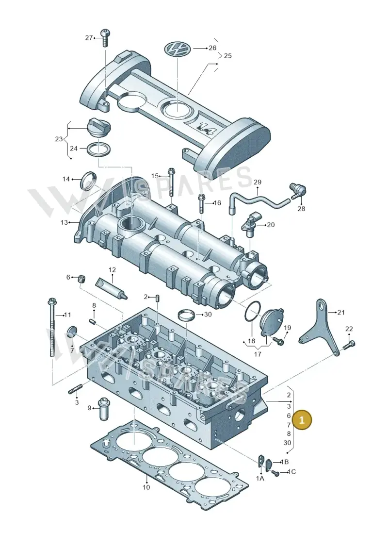 036103264C — SEAT Ibiza Reference (2012-2012) diagram 474103400, position 1