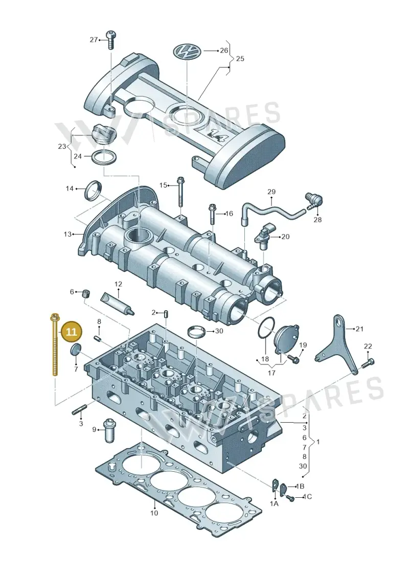 036103384B — SEAT Altea XL Reference (2010-2013) diagram 474103400, position 11