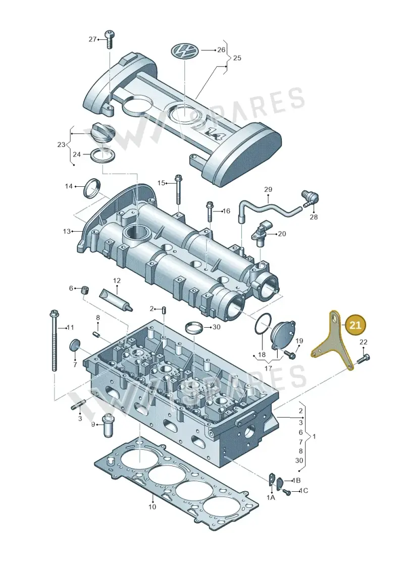 036103388E — SEAT Ibiza Reference (2012-2012) diagram 474103400, position 21