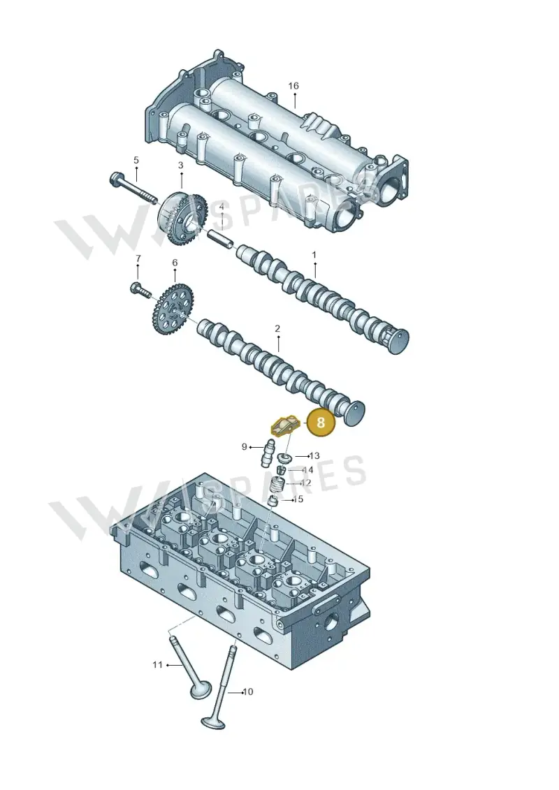 036109411H — SEAT Ibiza Reference (2008-2011) diagram 409109150, position 8