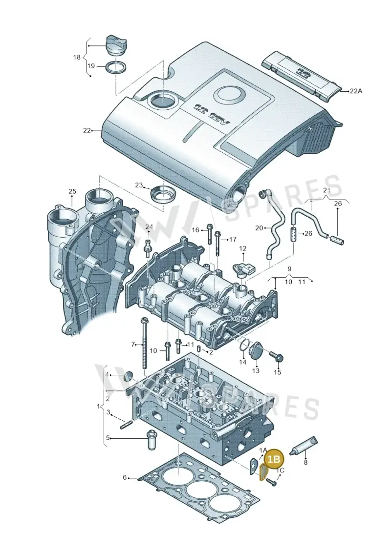 036131281 — SEAT Ibiza Reference (2012-2012) diagram 253103320, position 1B