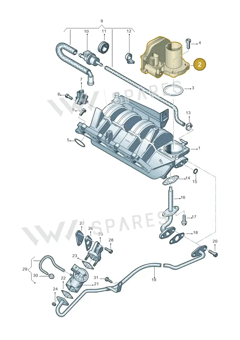 036133062M — SEAT IBIZA                  06> (2005-) diagram 253133350, position 2