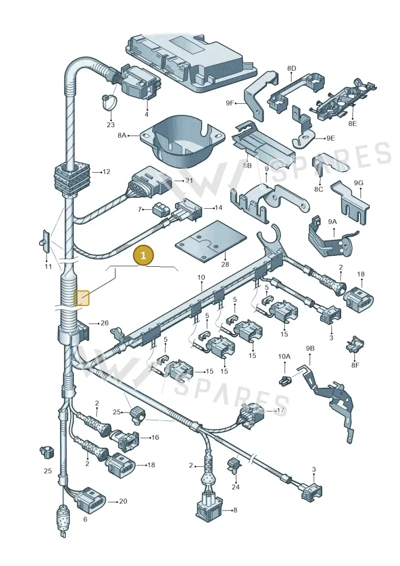 036972619AE — SEAT Altea XL Reference (2010-2013) diagram 203971020, position 1