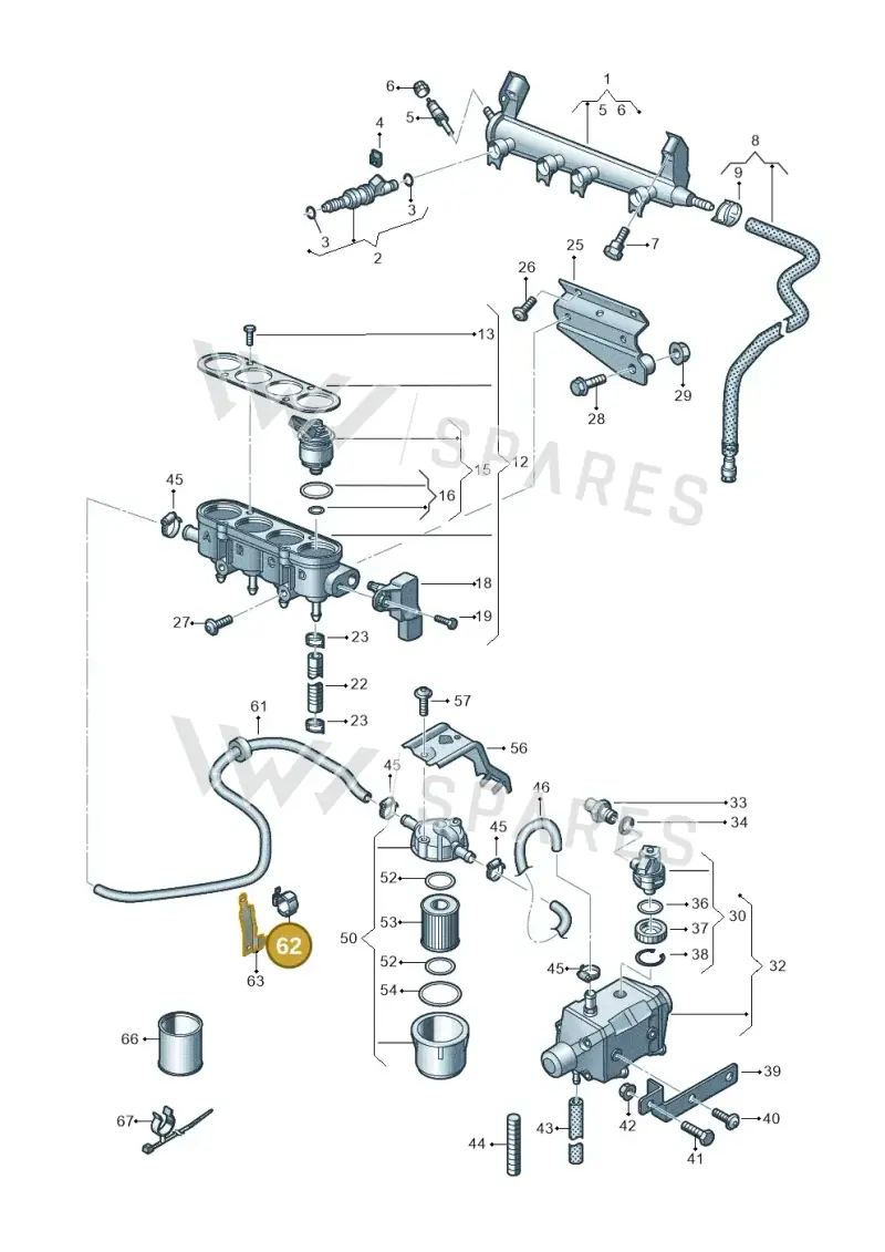 037133687BA — SEAT Altea XL Reference (2013-2013) diagram 649133440, position 62