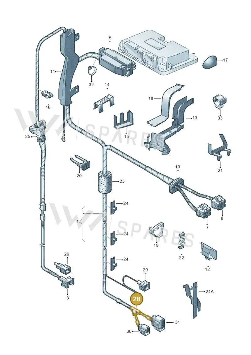 037972645 — SEAT TOLEDO/LEON/LEON-4 (2001-2006) diagram 203971200, position 28