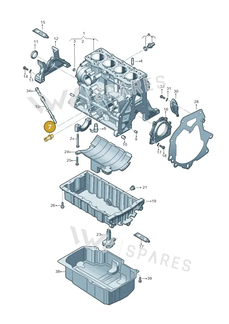 038103499 — SEAT Altea XL Reference (2010-2013) diagram 460103150, position 7
