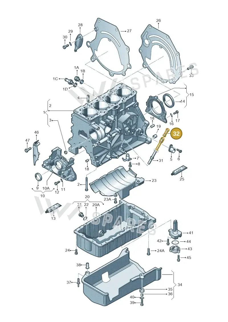 038103663 — SEAT Alhambra (2006-2010) diagram 194103150, position 32