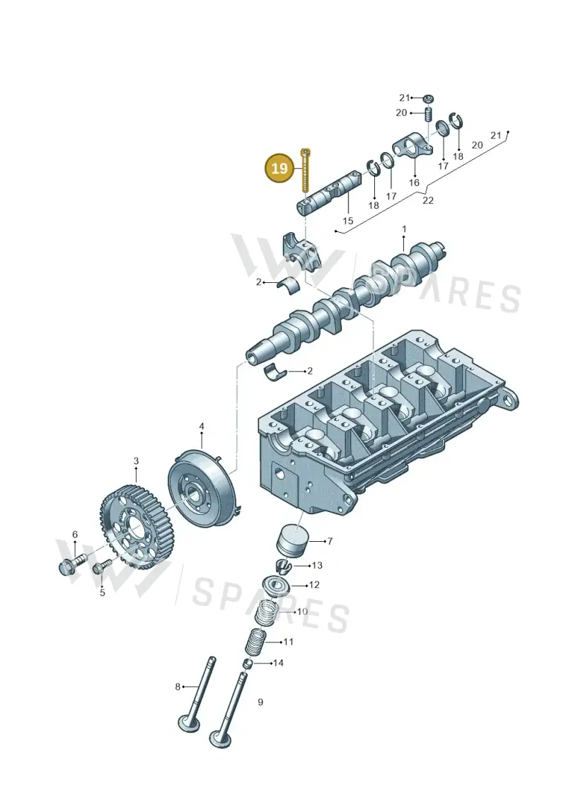 038103714A — SEAT Altea XL Reference (2010-2013) diagram 195109320, position 19