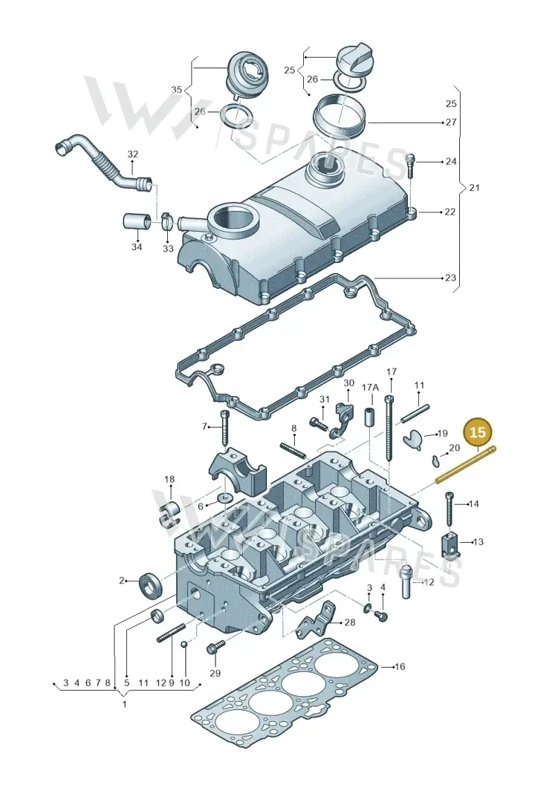 038130085 — SEAT Alhambra (2006-2010) diagram 195103470, position 15