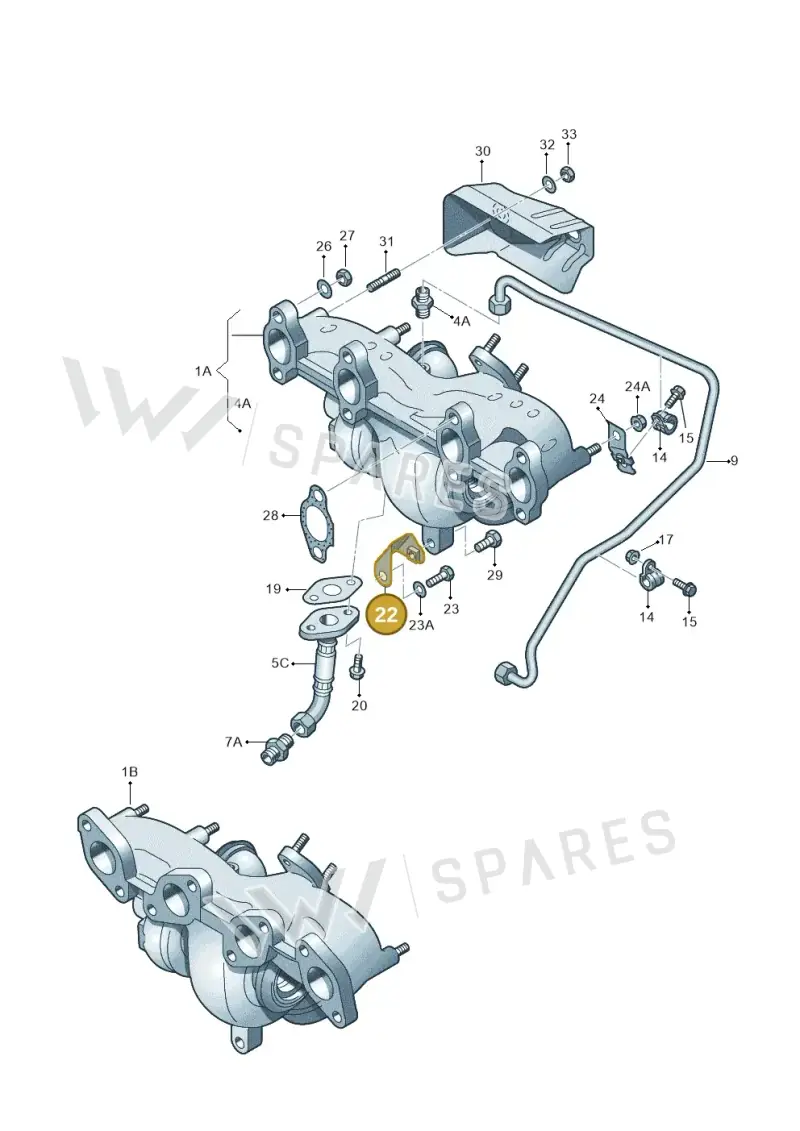 038145535K — SEAT Altea XL Reference (2010-2013) diagram 409145550, position 22