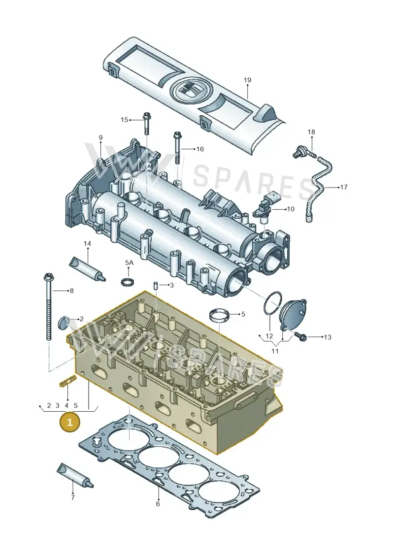 03C103264LX — SEAT Ibiza Reference (2012-2012) diagram 734103350, position 1