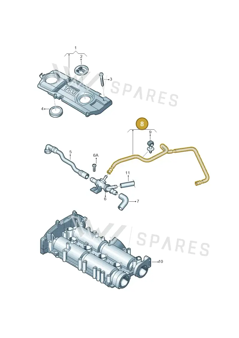 03C103493AP — SEAT Toledo Reference (2012-2015) diagram 742103650, position 8