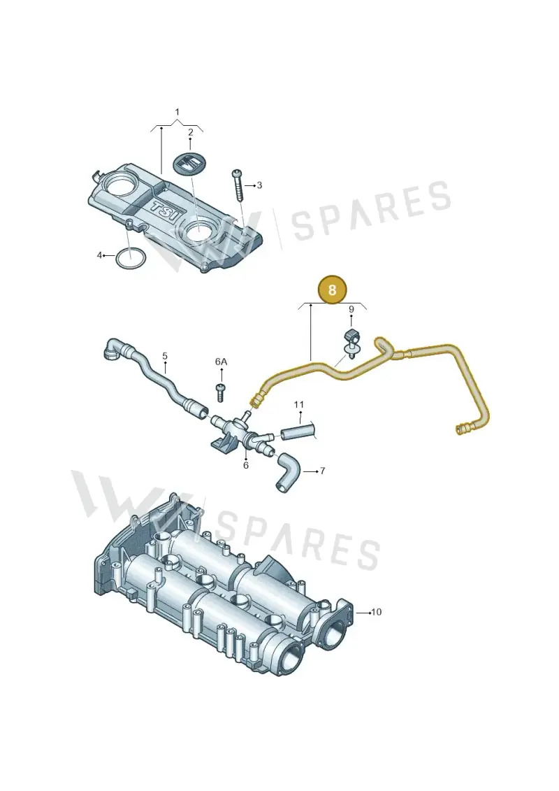 03C103493AP — SEAT Altea XL Reference (2013-2013) diagram 777103790, position 8