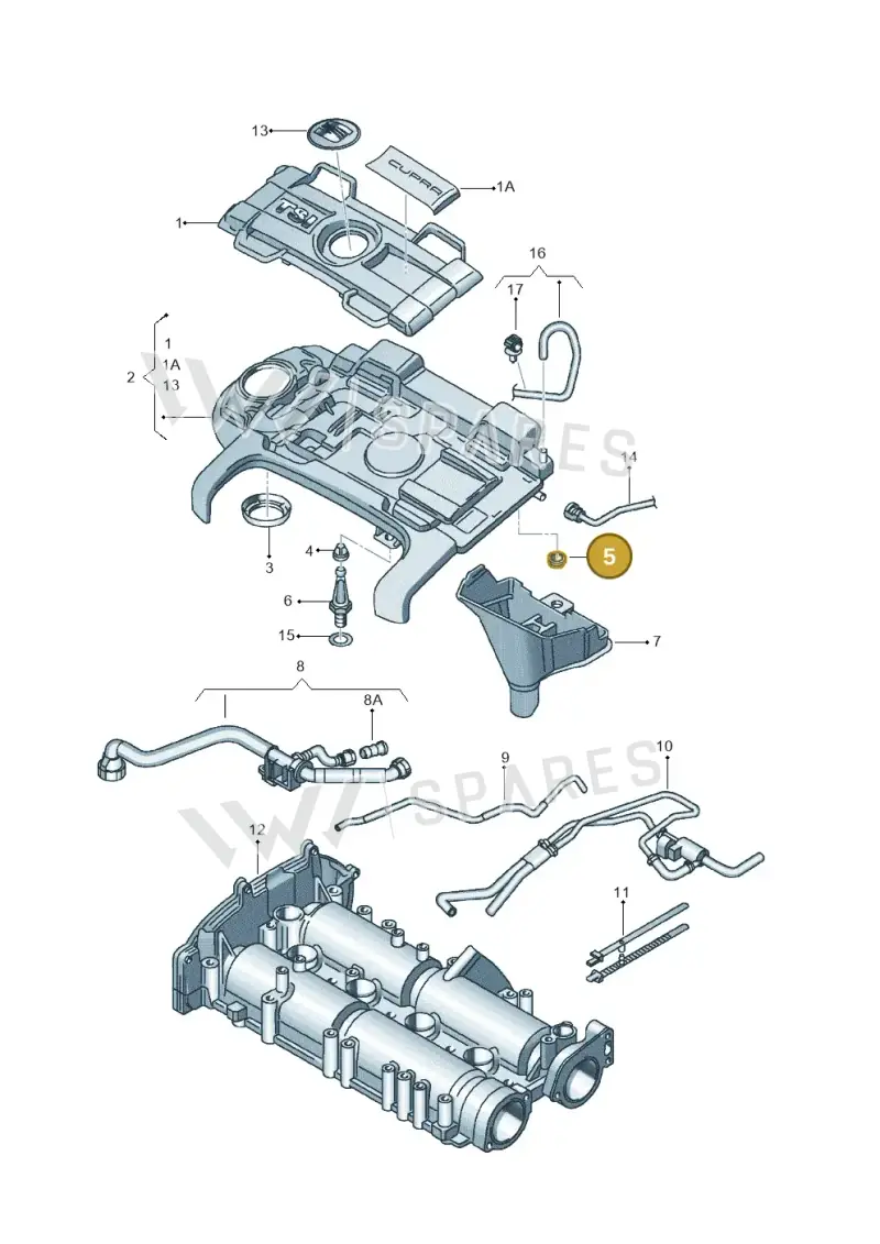 03C103776A — SEAT Ibiza Reference (2012-2012) diagram 639103780, position 5