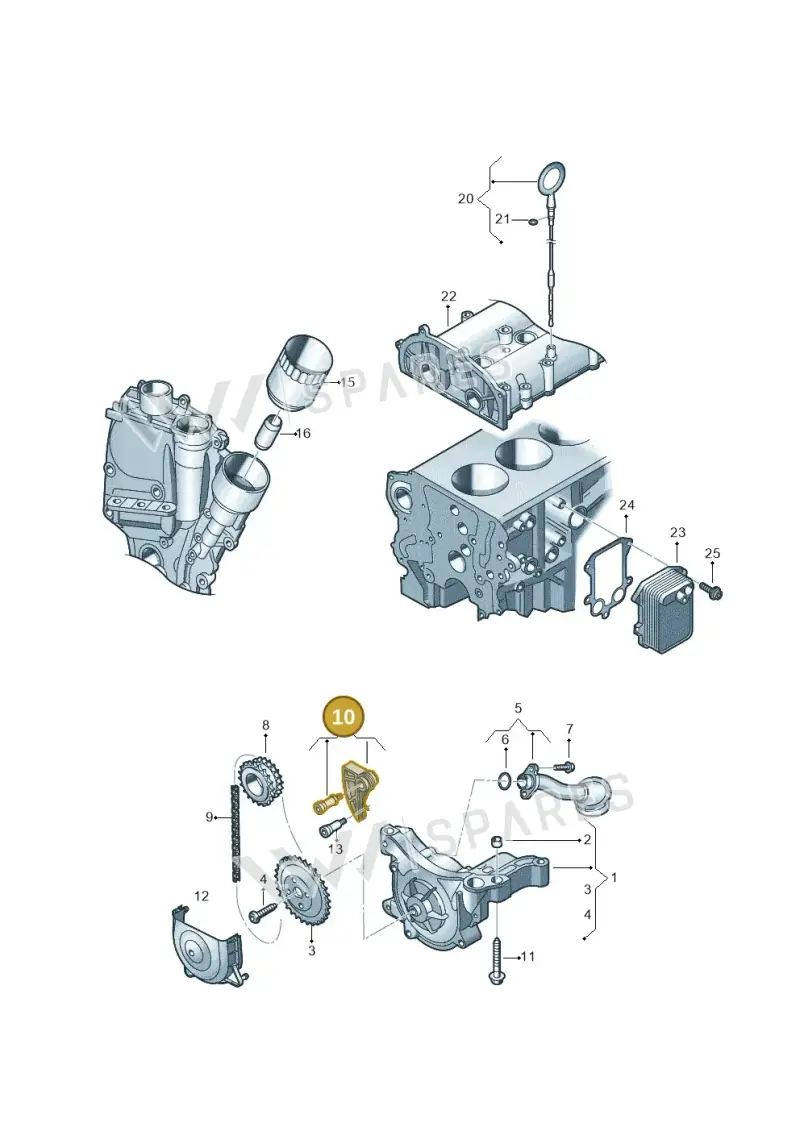 03C109507AD — SEAT Altea XL Reference (2013-2013) diagram 694115150, position 10