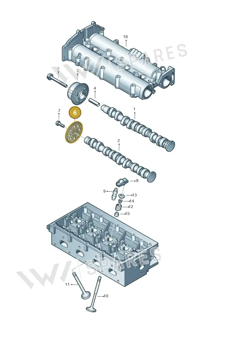 03C109571F — SEAT Altea XL Reference (2013-2013) diagram 409109150, position 6
