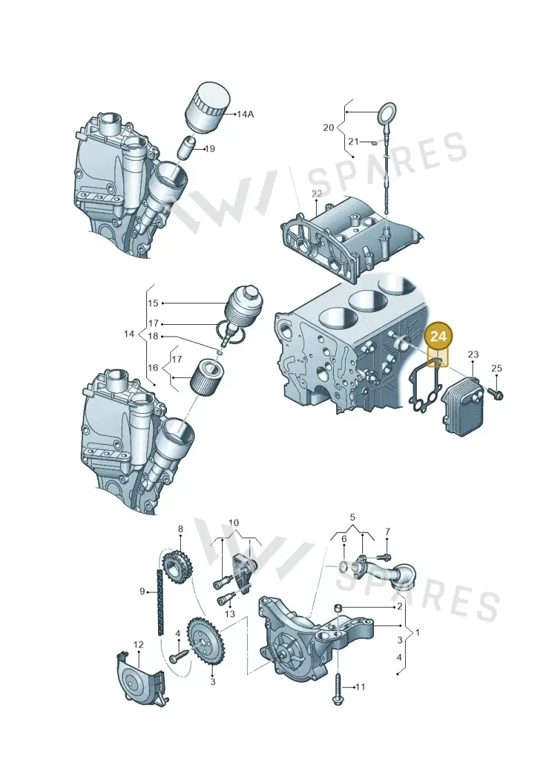 03C115111D — SEAT Toledo Reference (2012-2015) diagram 409115100, position 24