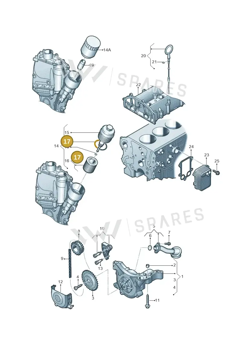 03C115441 — SEAT Ibiza Reference (2012-2012) diagram 409115100, position 17