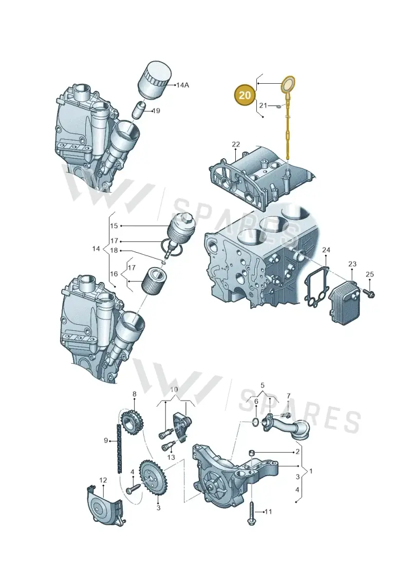 03C115611AD — SEAT Toledo Reference (2012-2015) diagram 409115100, position 20