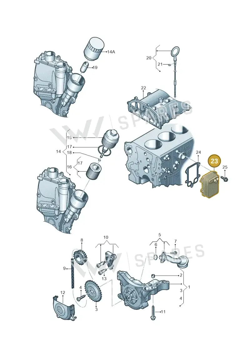 03C117021J — SEAT Toledo Reference (2012-2015) diagram 409115100, position 23