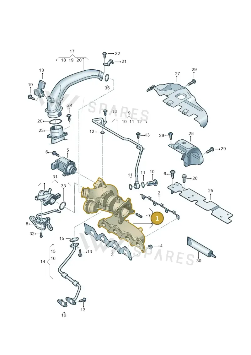 03C198722 — SEAT Altea XL Reference (2013-2013) diagram 625145530, position 1
