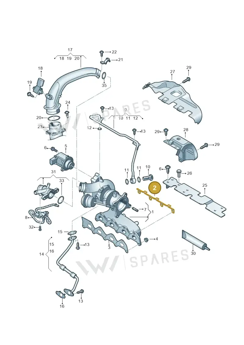 03C253197P — SEAT Altea XL Reference (2013-2013) diagram 625145530, position 2