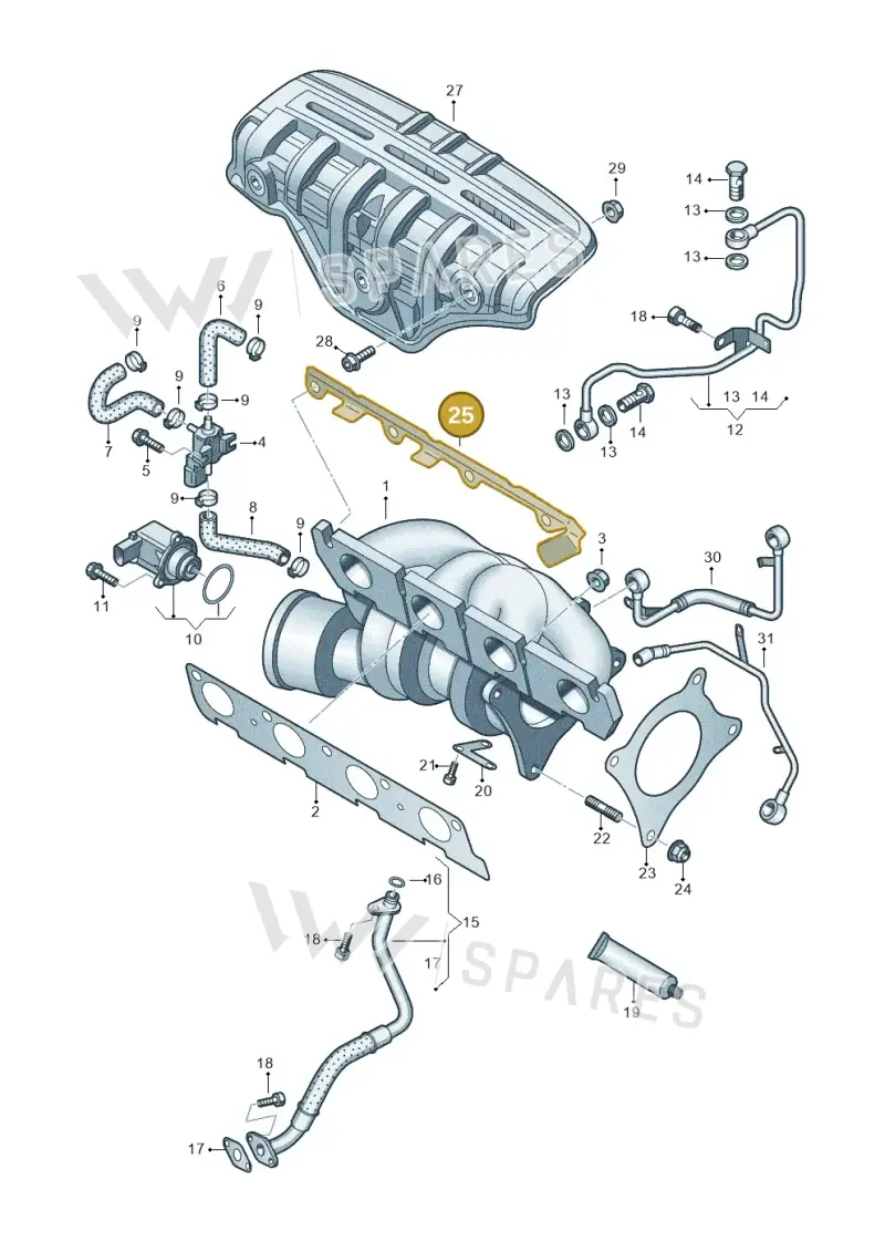 03C253197R — SEAT Ibiza Reference (2012-2012) diagram 634145500, position 25