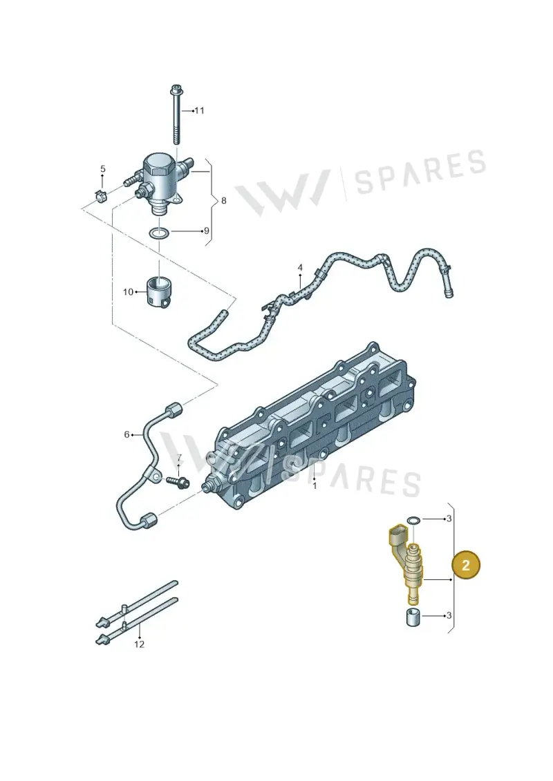 03C906036M — SEAT Altea XL Reference (2013-2013) diagram 649133530, position 2