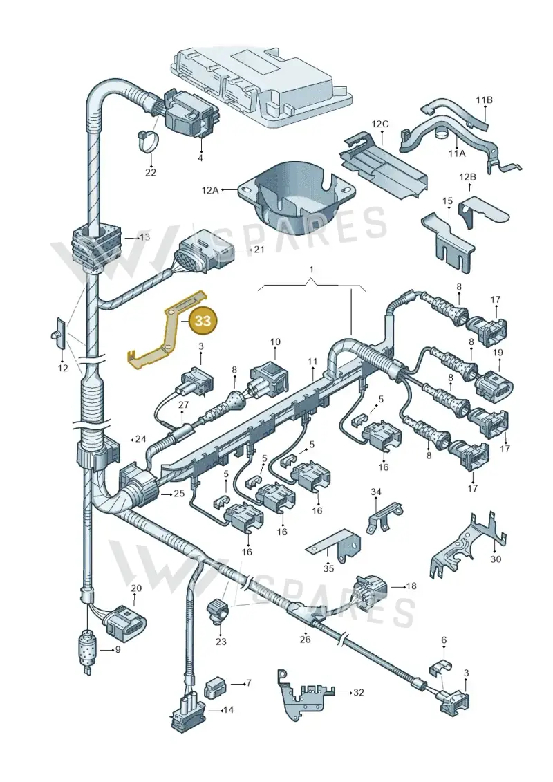 03C971845A — SEAT IBIZA                  06> (2005-) diagram 225971050, position 33