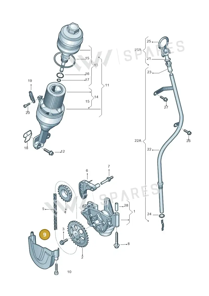 03D103669B — SEAT Ibiza Reference (2012-2012) diagram 253115030, position 9