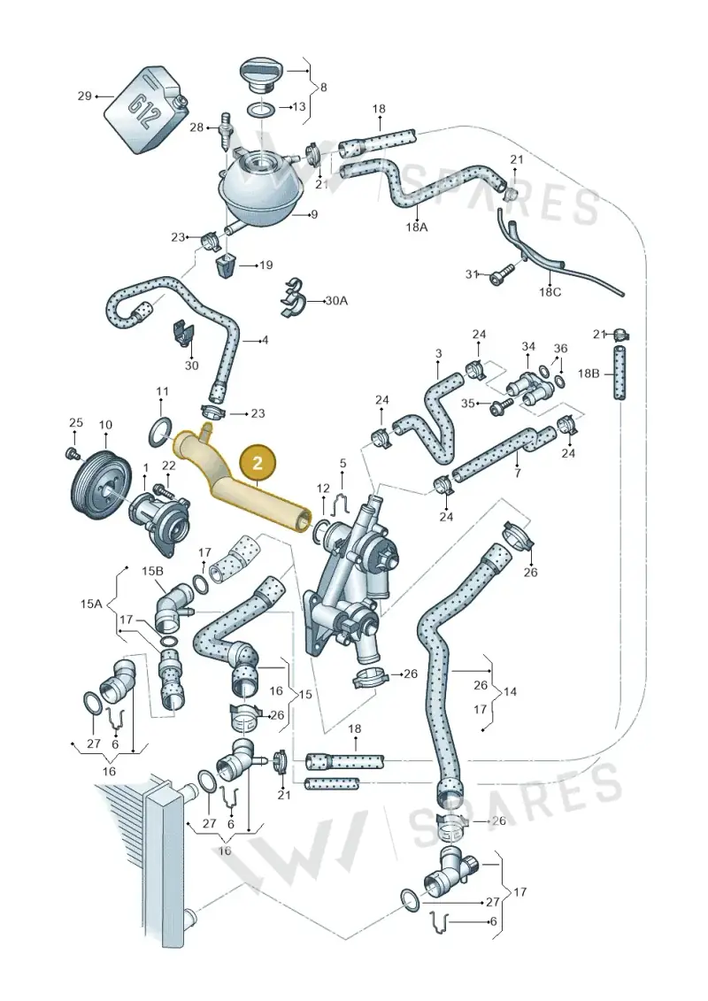 03D121065B — SEAT IBIZA                  06> (2005-) diagram 225121220, position 2