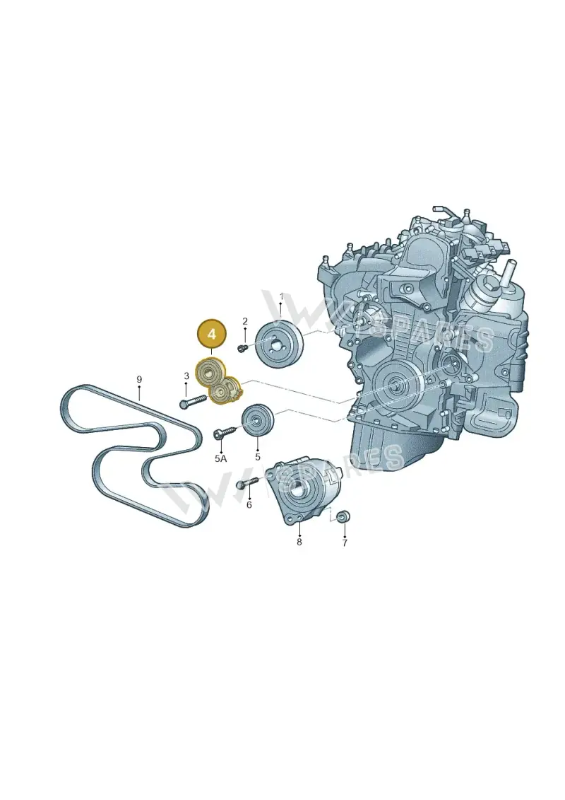 03D903305F — SEAT Toledo Reference (2012-2015) diagram 253903150, position 4