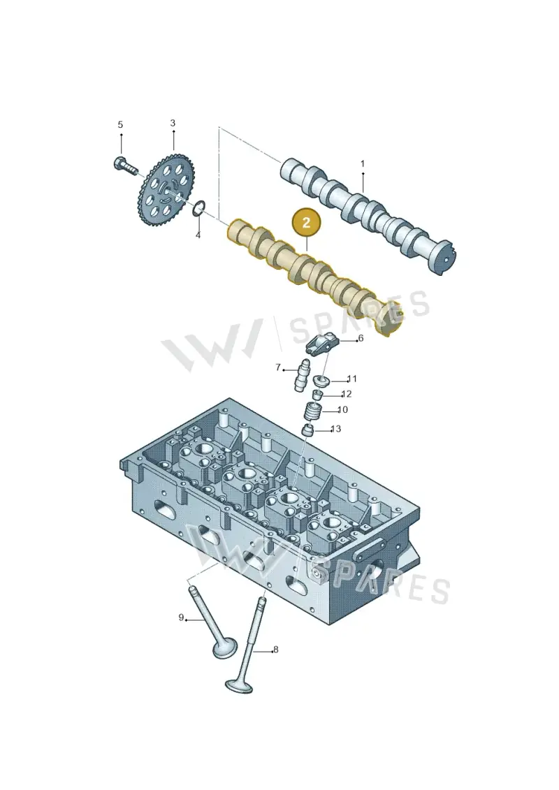 03E109101AA — SEAT Toledo Reference (2012-2015) diagram 253109050, position 2